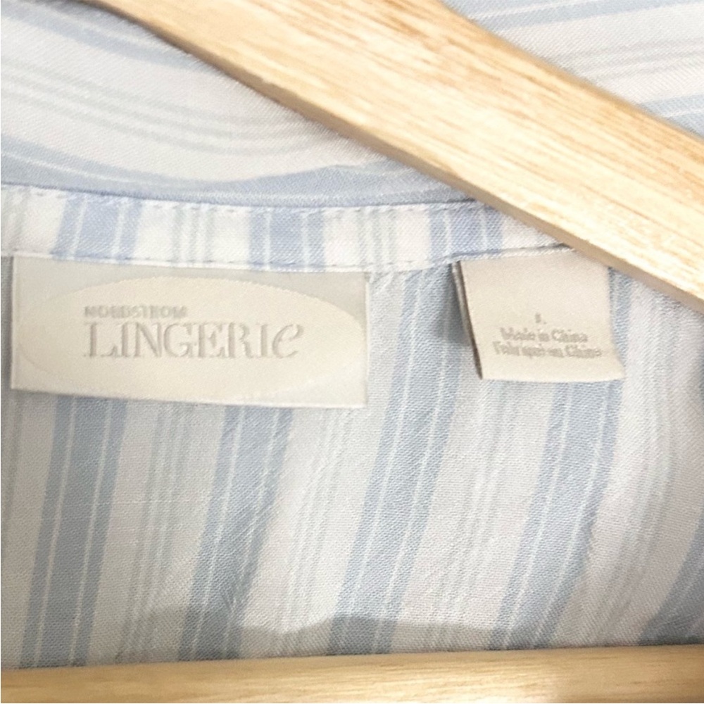 Nordstrom Blue and White Striped Pajama Set Womens size large - Picture 2 of 7